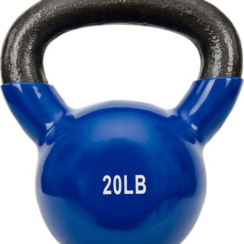 Vinyl Coated Cast Iron Kettlebell for Full Body Training