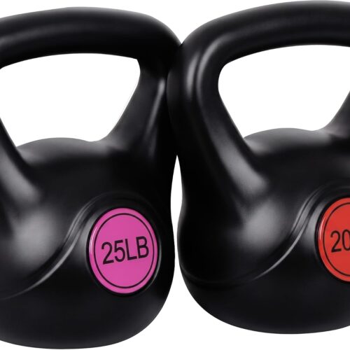 Two Piece Vinyl Coated Kettlebell Set
