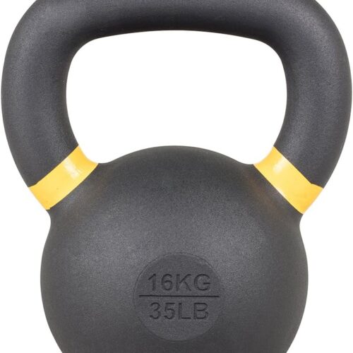 Solid Cast Iron Kettlebell with Flat Base